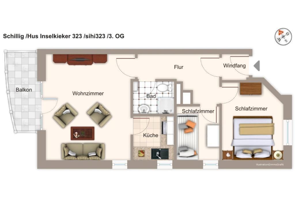 Hus Inselkieker Hus Inselkieker 323 Apartment Schillig Exterior photo